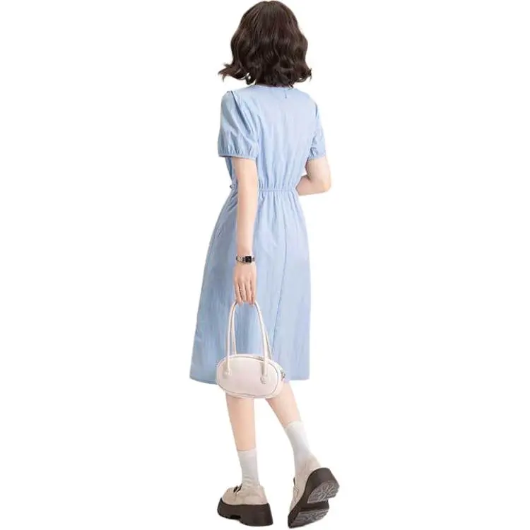 FAWENXIANGZI Short Sleeved Dress Women's-1