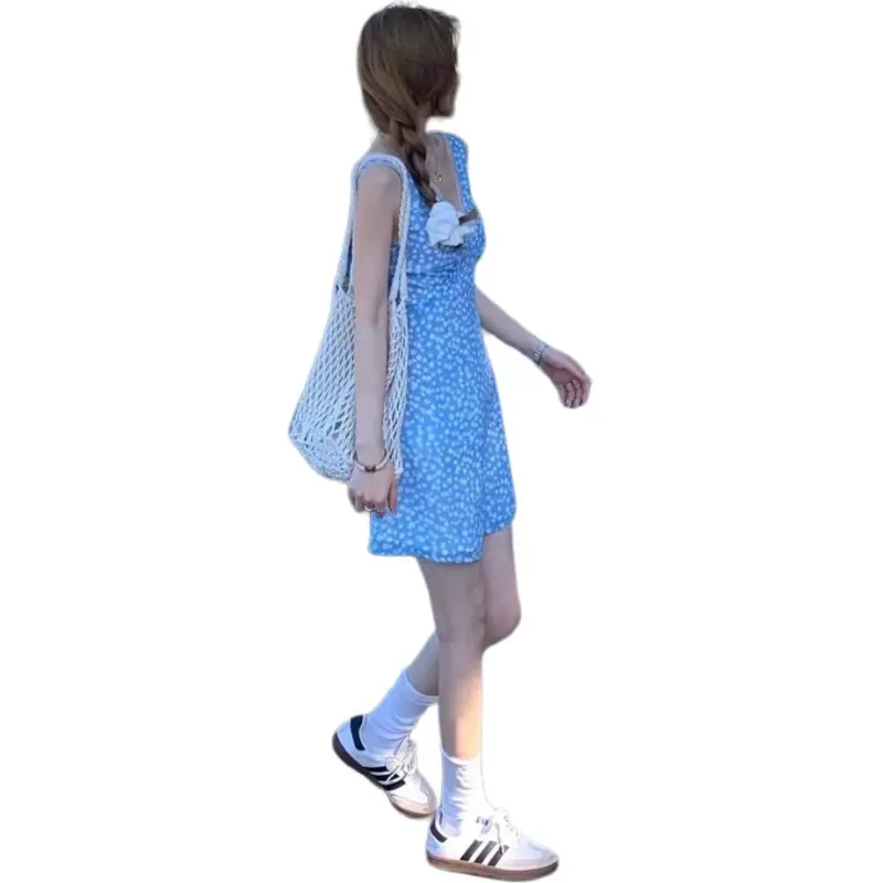GOSO Sleeveless Dresses Women's Light Blue-1