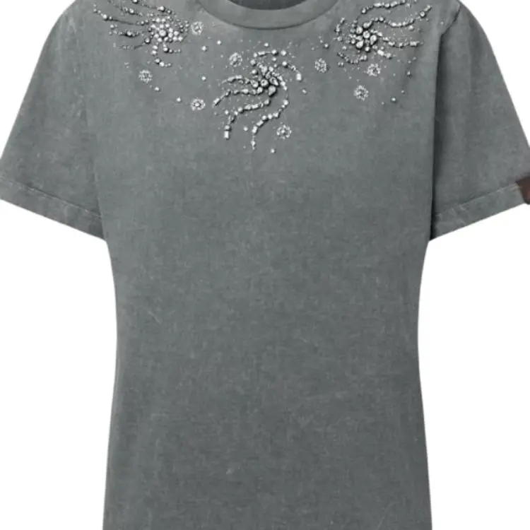 LOUIS VUITTON Rhinestone Swirl T Shirt-3