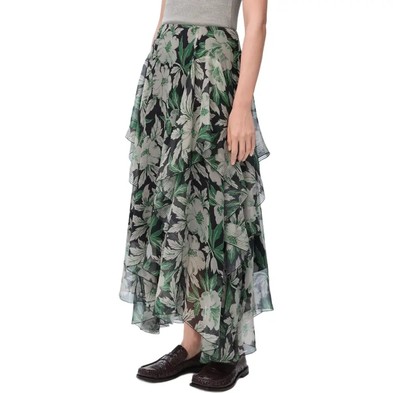LOEWE SS25 Casual Long Skirt Women's Green-3