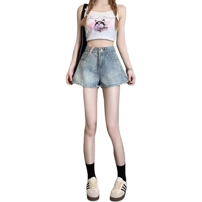 GOSO Denim Shorts Women's Light Blue-3