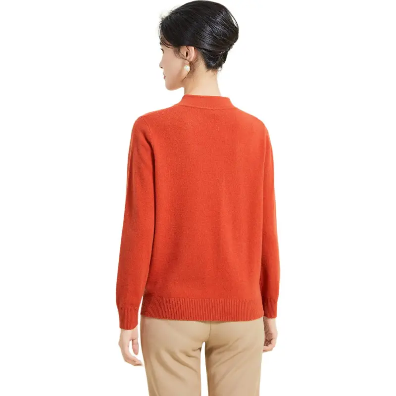 JINJU Sweater Women's Orange Red-1