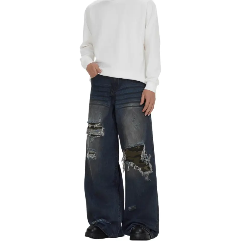 KVIV Jeans Men Vintage Blue -1
