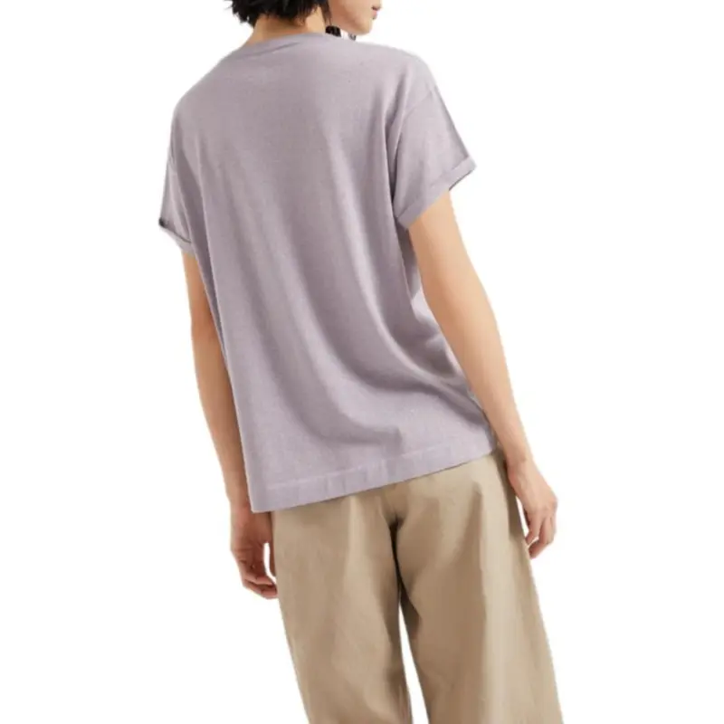 Brunello Cucinelli Short Sleeved Crewneck Knitted T Shirt-1