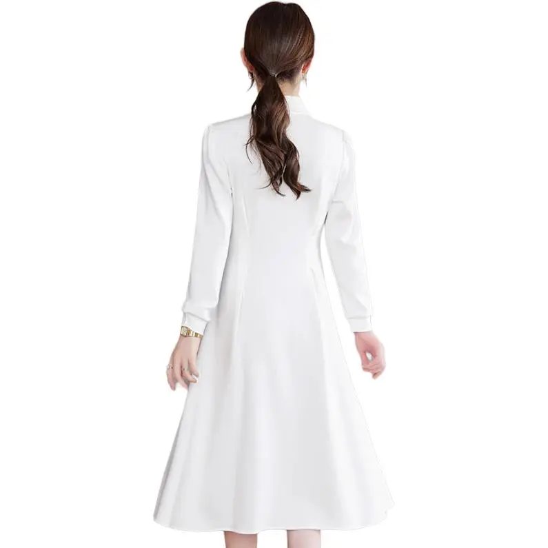 LSVE Long-Sleeved Dresses Women's White-0