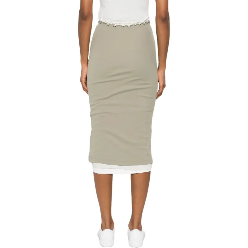 JIL SANDER + Cotton Midi Skirt-2