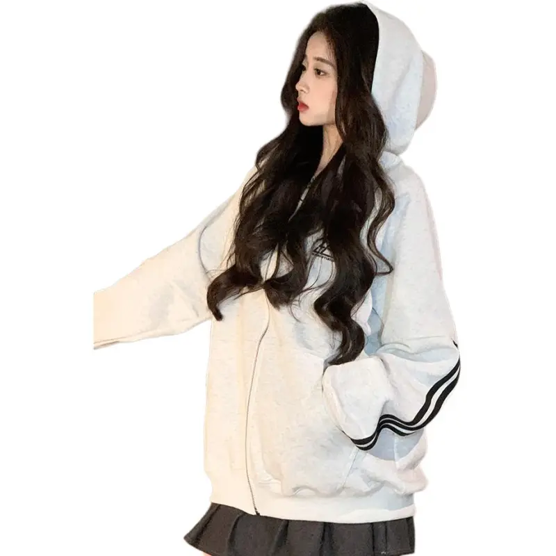 Mu Xiao Xin Sweatshirt Unisex White Gray-5