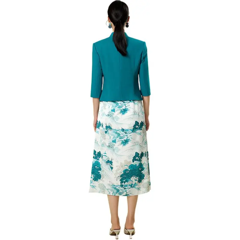 BBLLUUEE Business Suit Women's Copper Green-1