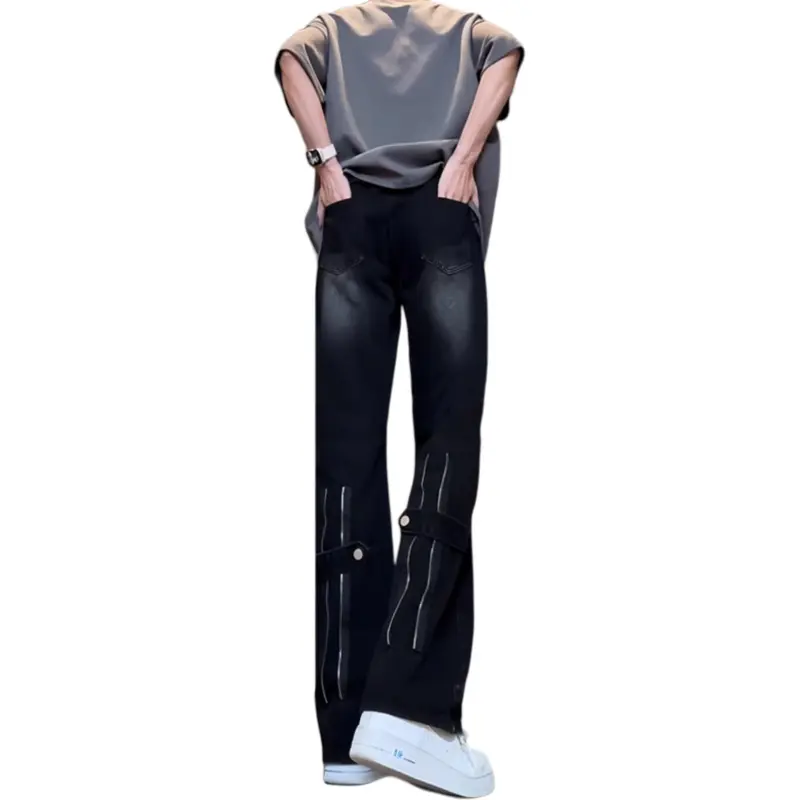 WELTER EXPERIMENT Classic Jeans Style Men's Yellow Mud And Black-8