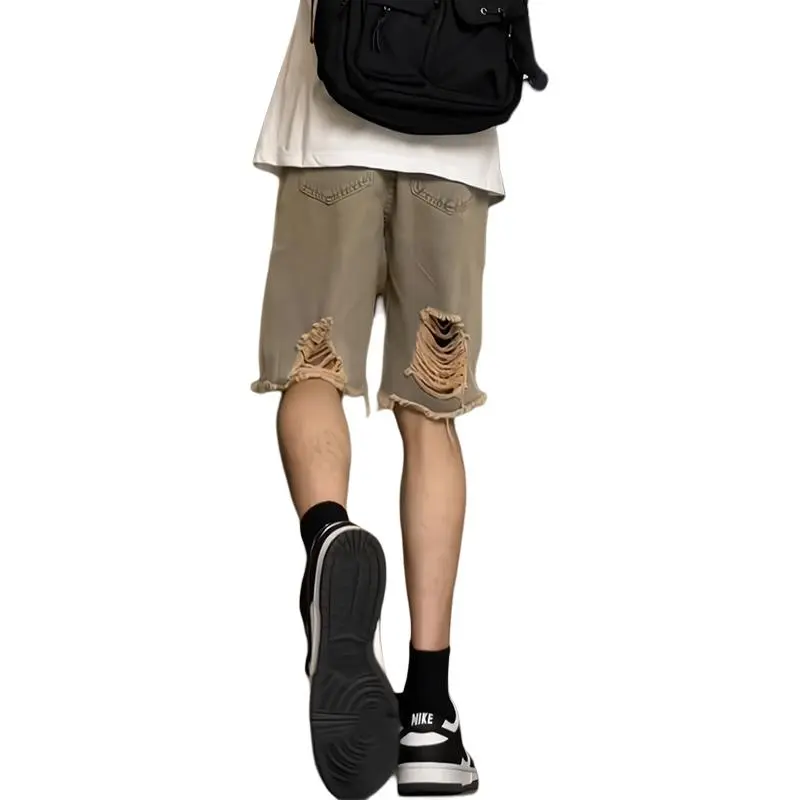 JIMI&JONS Denim Shorts Unisex Yellow Mud-1