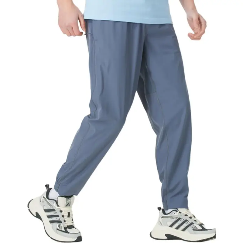 Adidas Casual Pants Men Blue-3