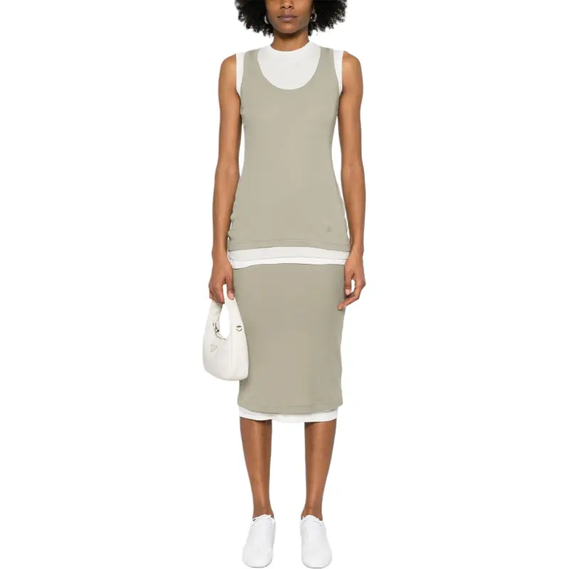 JIL SANDER + Cotton Midi Skirt-1