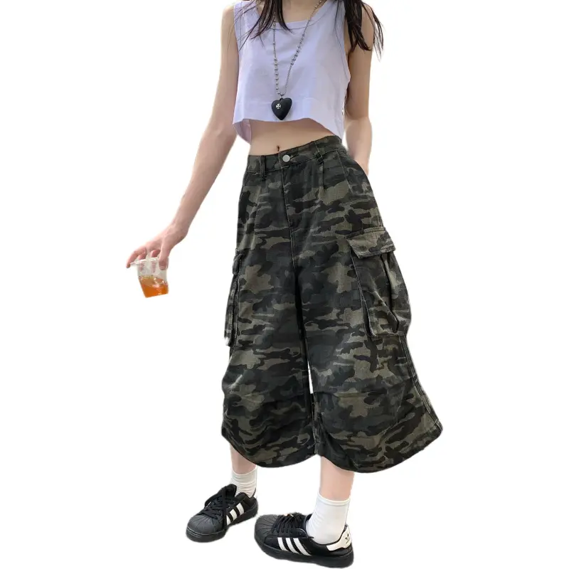 Mu Xiao Xin Denim Shorts Women's-5