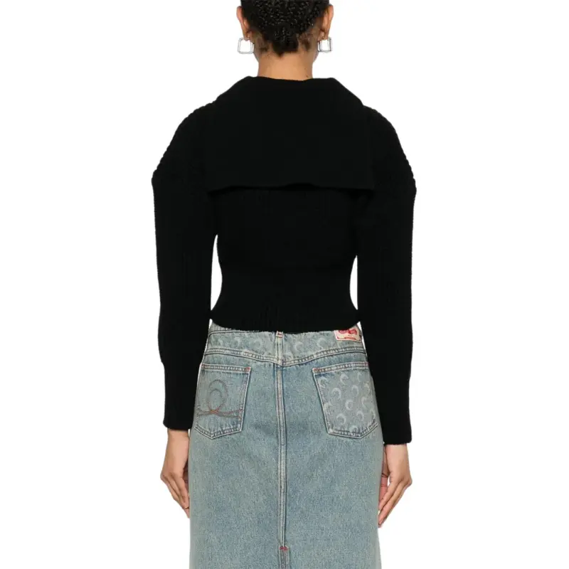 Marine Serre Half Cardigan Knit Sweater-3