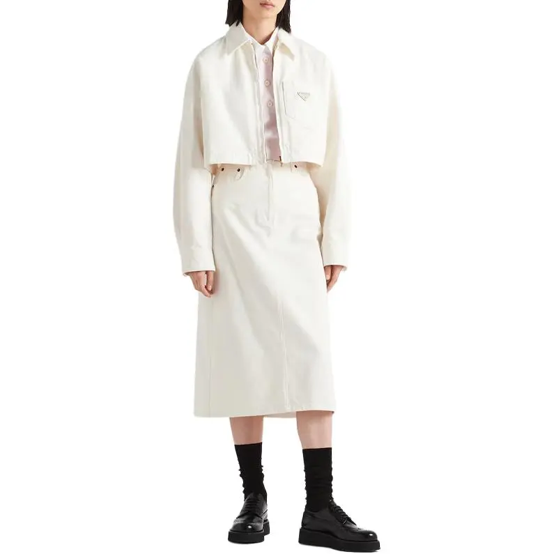 PRADA SS24 Jackets Coats Women's White-2