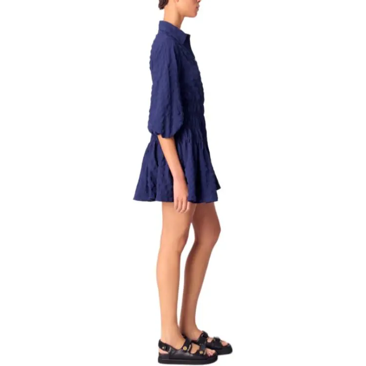 Maje Short Sleeved Dress Women's Dark Blue-3