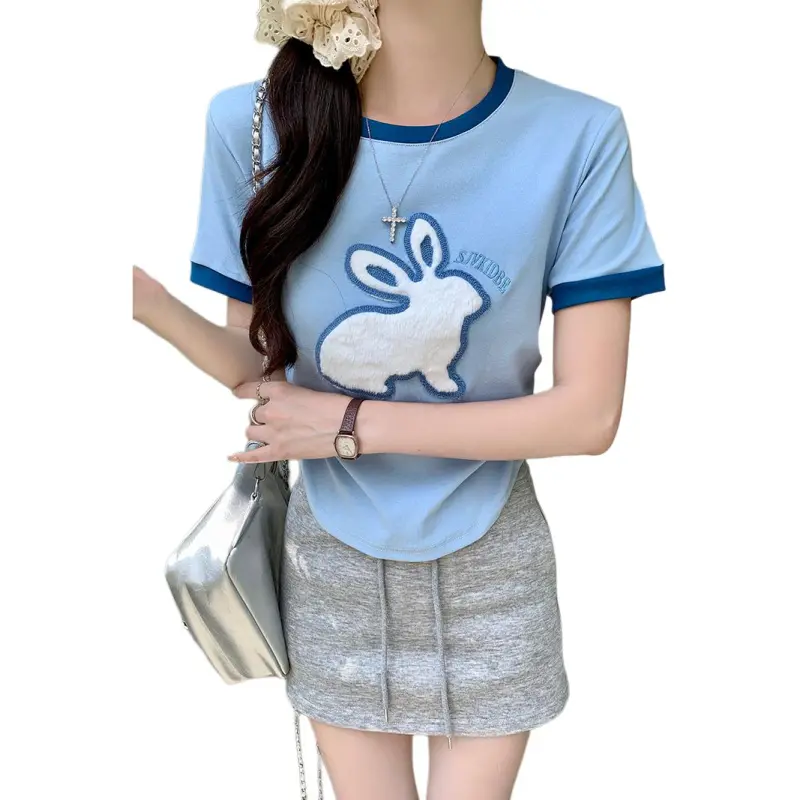 Mu Xiao Xin Set in Sleeve T Shirt Women's-5