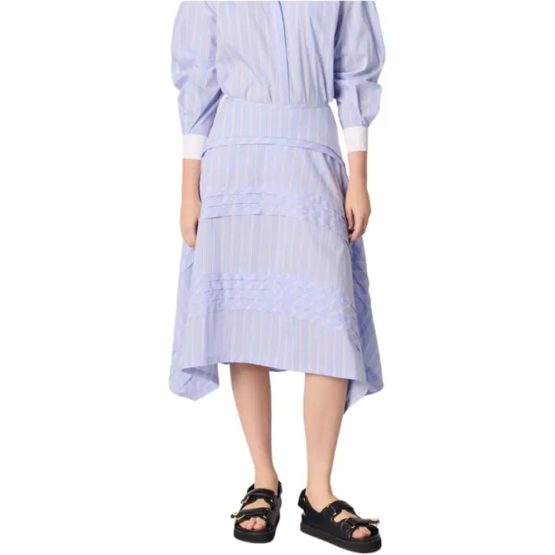 Maje Striped Midi Skirt-1
