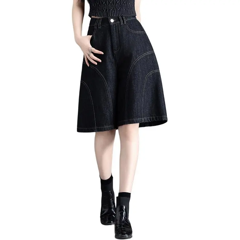 You Cow Me Pants Denim Shorts Women's-1