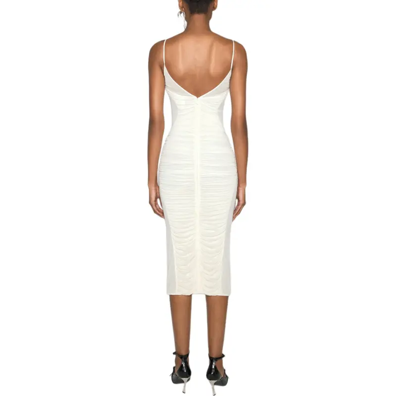 Mugler Ruched Midi Dress-1