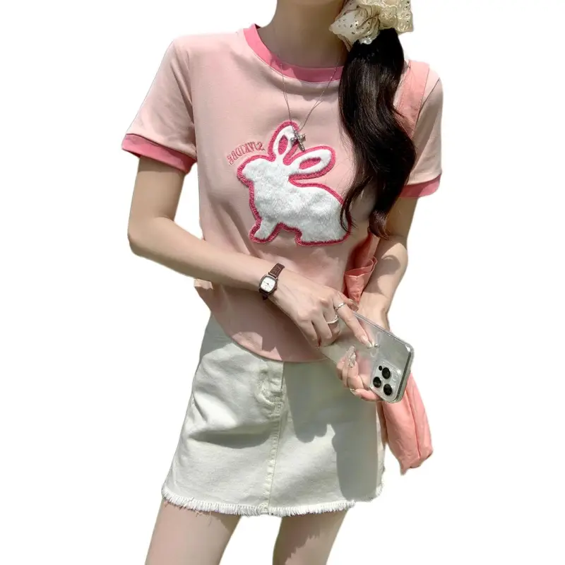 Mu Xiao Xin Set in Sleeve T Shirt Women's-3