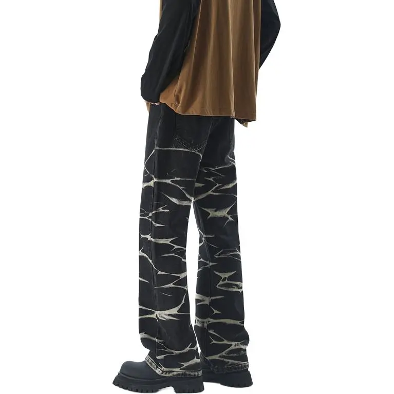 Small Columns Under The Sea Jeans Unisex Nostalgic Blue-1