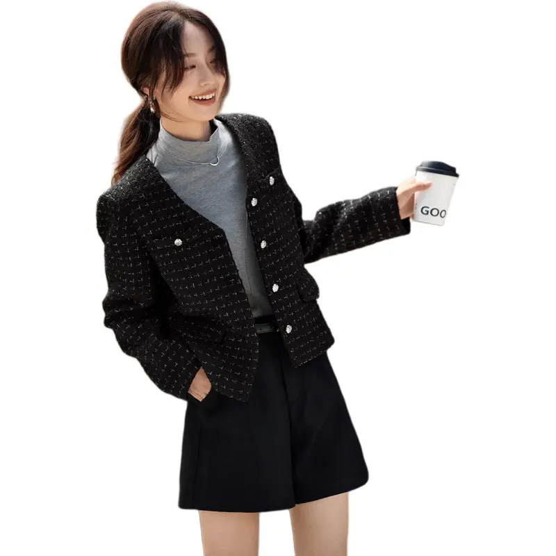 Mo Han Yi Mei Jackets & Coats Women's Black-4