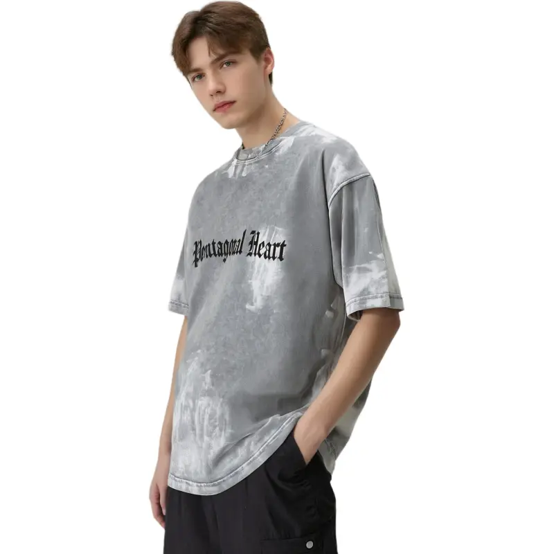 PENTAGONAL HEART T Shirt Unisex Gray-2