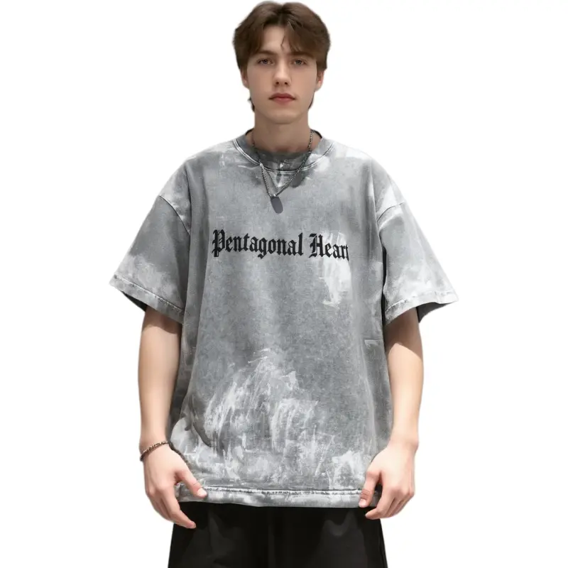 PENTAGONAL HEART T Shirt Unisex Gray-3