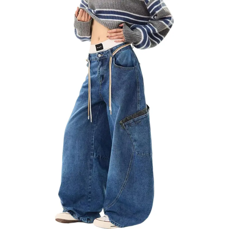 DanerWang Jeans Women's Blue-3
