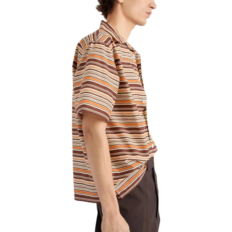 PRADA Striped Bowling Shirt-4
