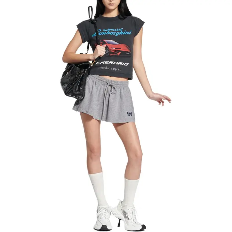 Balenciaga FW25 Casual Short Skirts Regular Fit Women's Gray-2