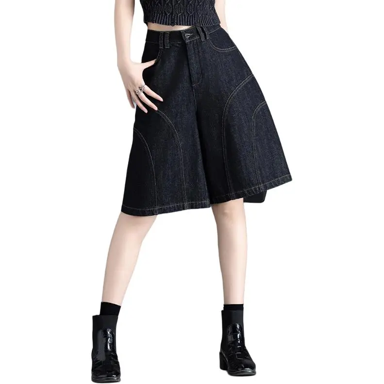 You Cow Me Pants Denim Shorts Women's-3