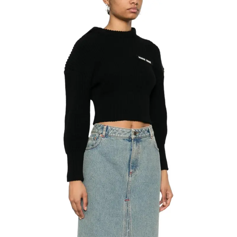 Marine Serre Half Cardigan Knit Sweater-2