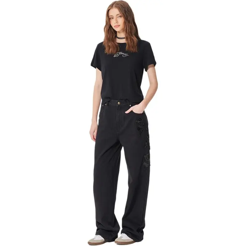 Ed Hardy SS25 Jeans Women's Black-2