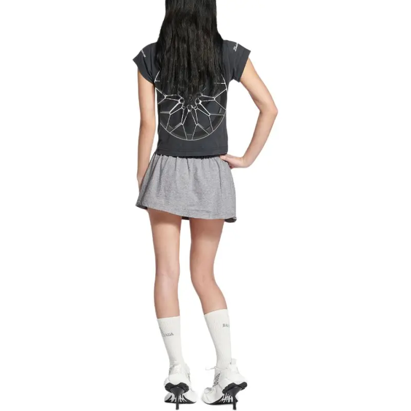 Balenciaga FW25 Casual Short Skirts Regular Fit Women's Gray-3