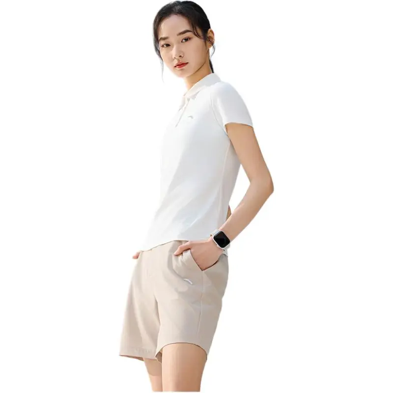 Anta Polo Shirt Women's Papyrus White-1