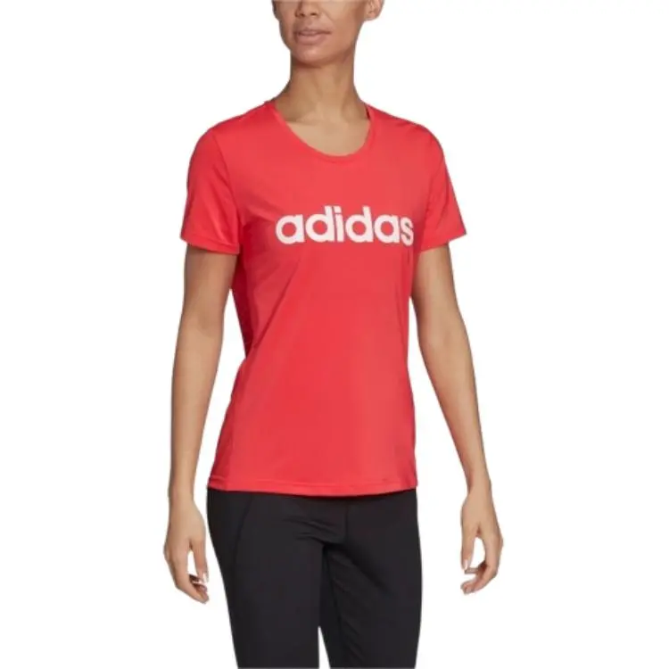 Adidas T Shirt Women's Neon Red-2