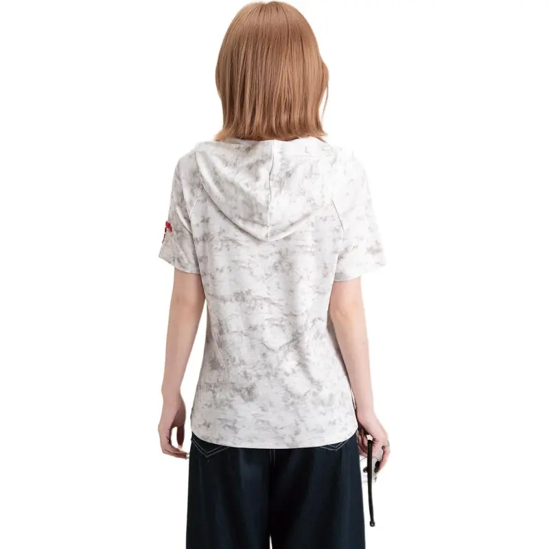 FAWENXIANGZI T Shirts Women's Gray White-1