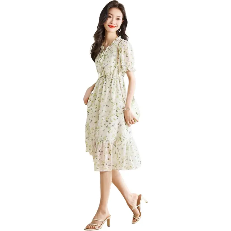 Mu Xiao Xin Short Sleeved Dress Women's-3
