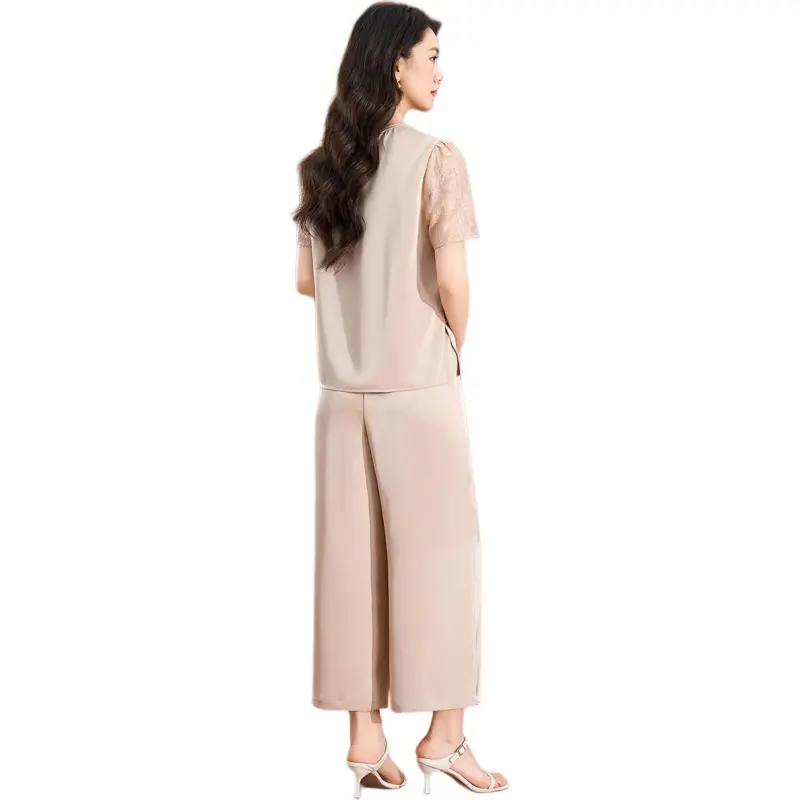 Mylan Casual Suits Women's Coffee Heavyweight Embroidery Sequins-1