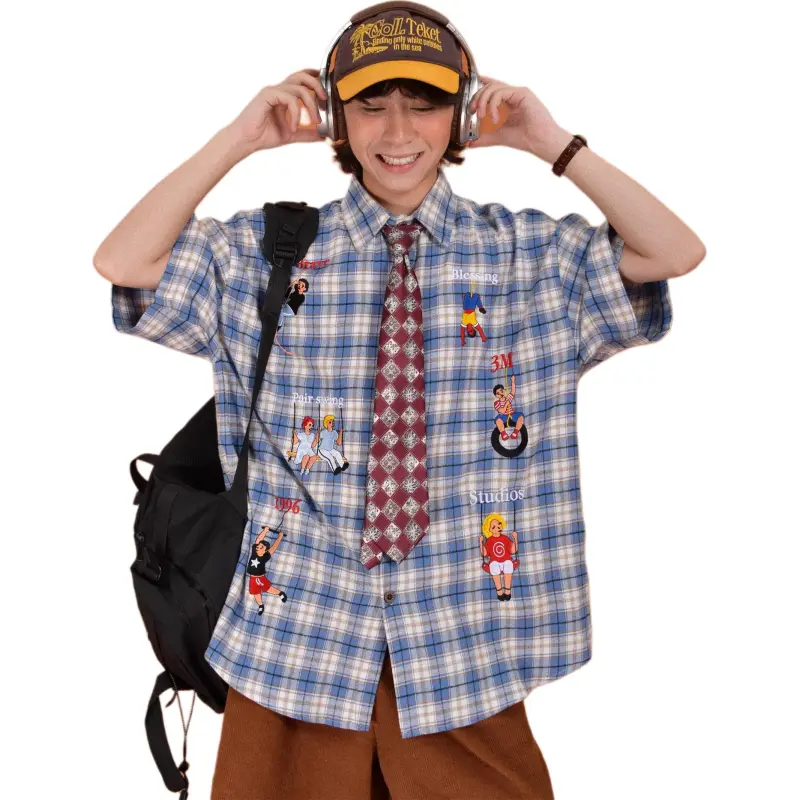 DUATOGE Shirts Men Blue -3