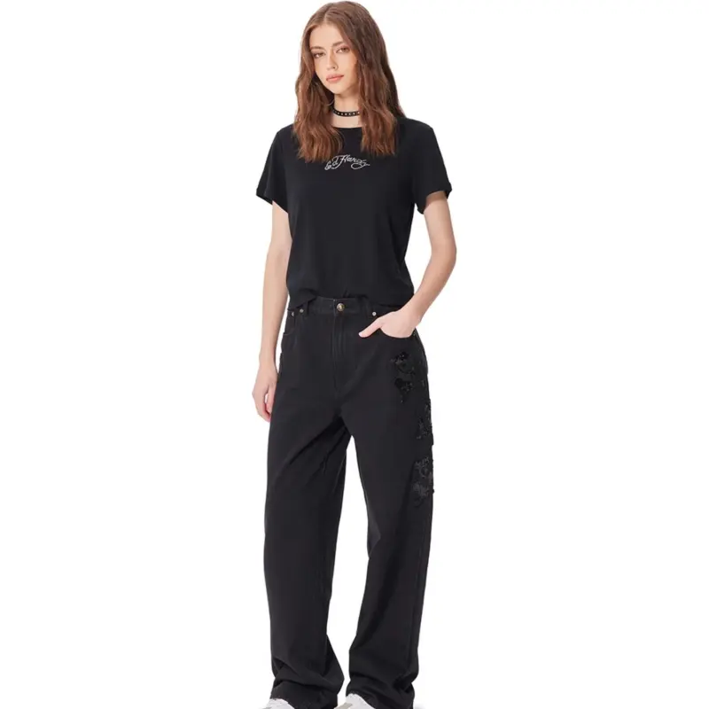 Ed Hardy SS25 Jeans Women's Black-4