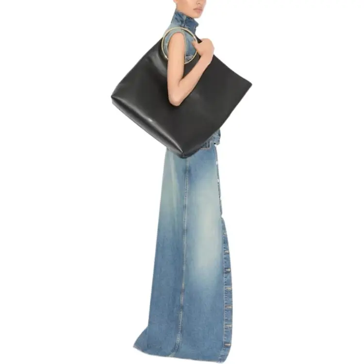 Alaia High Waist Button Detailed Denim Skirt-4
