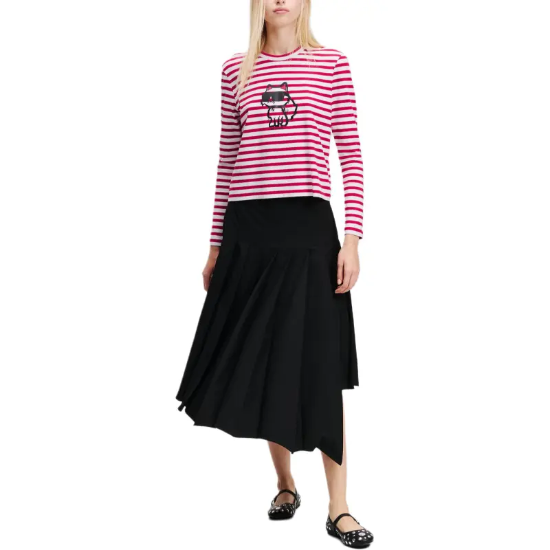 KARL LAGERFELD / Karl Lagerfeld Jeans Ikon Stripe print T shirt-1