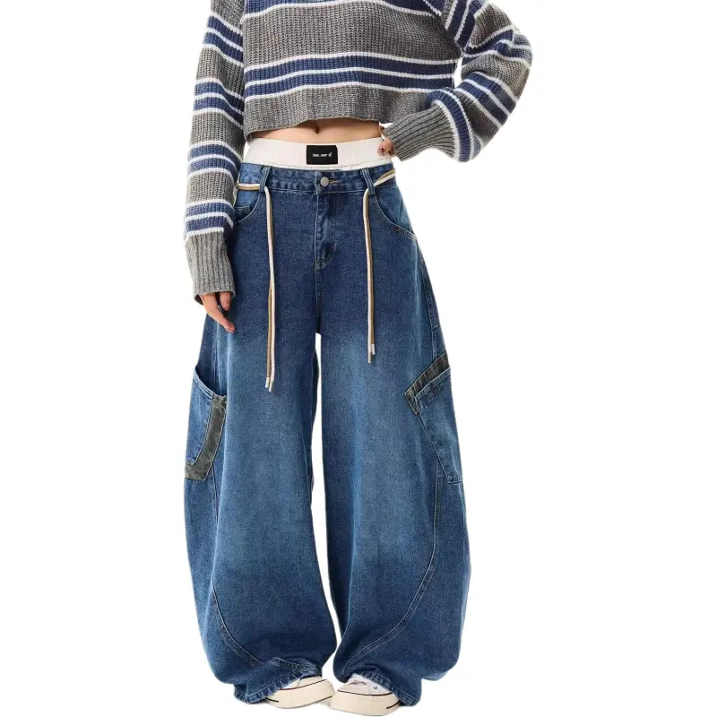 DanerWang Jeans Women's Blue-1