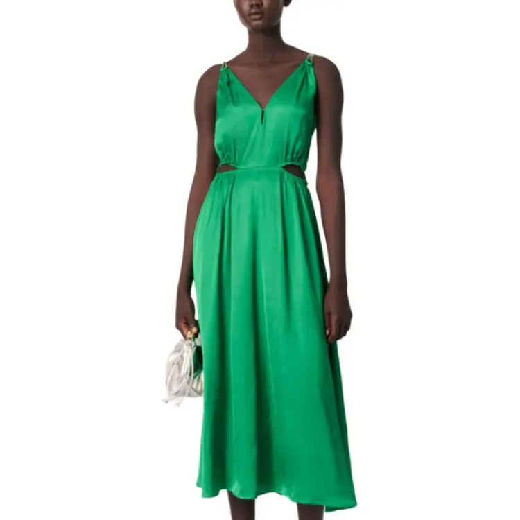 Maje V neck Midi Dress-1