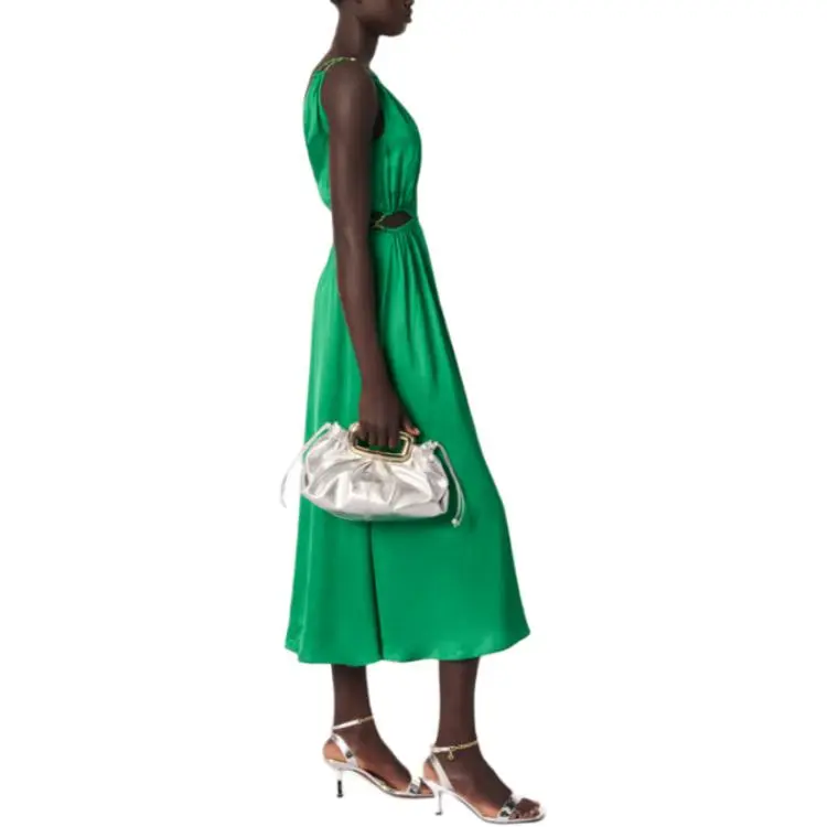 Maje V neck Midi Dress-3