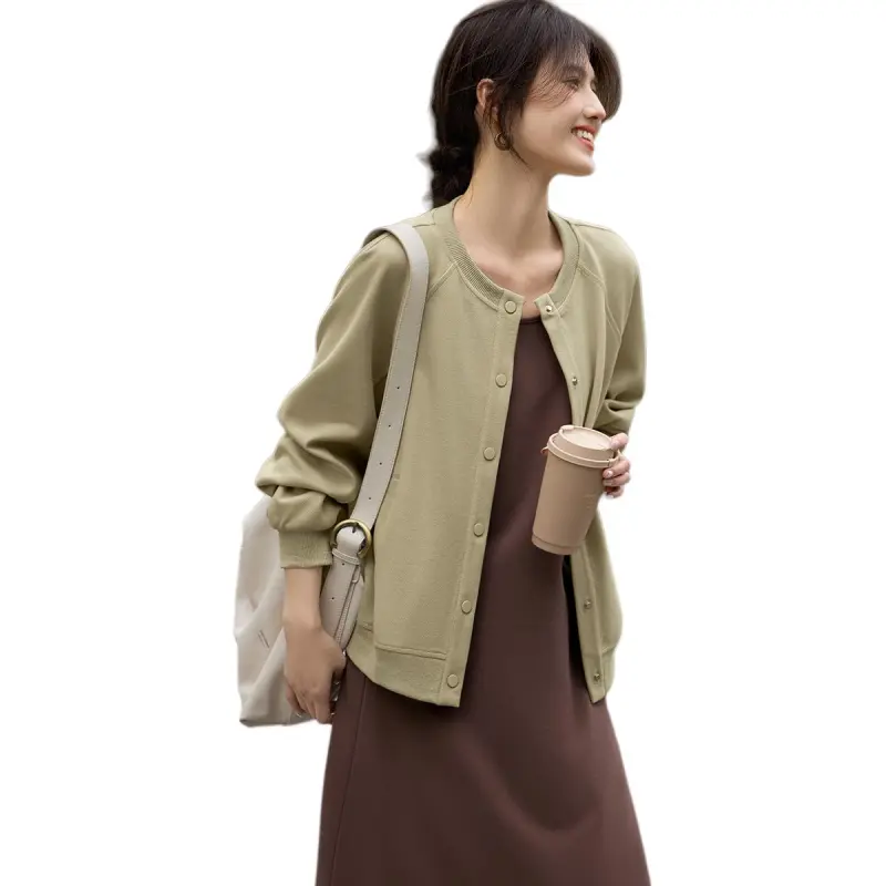 XWI Baseball Jacket Women's Yellow Pea Green-3