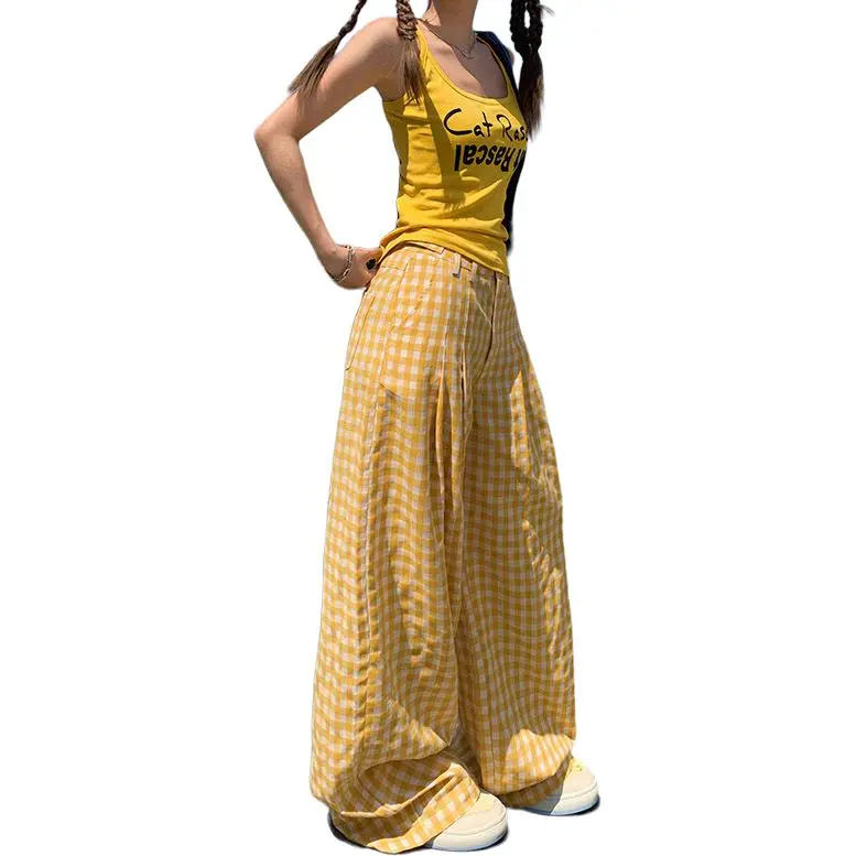 Kazakhstan Casual Pants Women's Yellow-5